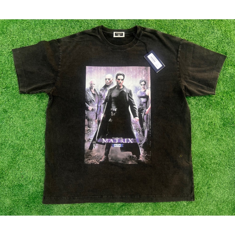 Kith x The Matrix Poster Vintage Tee Black KHM035050-001 Size L
